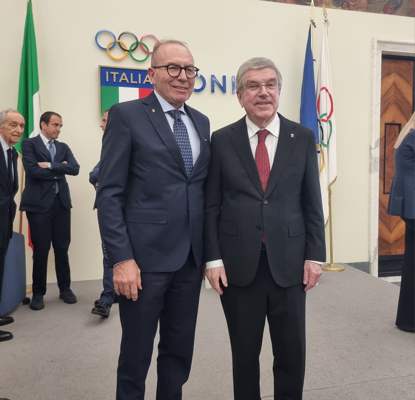 Il Presidente Morsiani incontra il Presidente CIO Bach al CONI