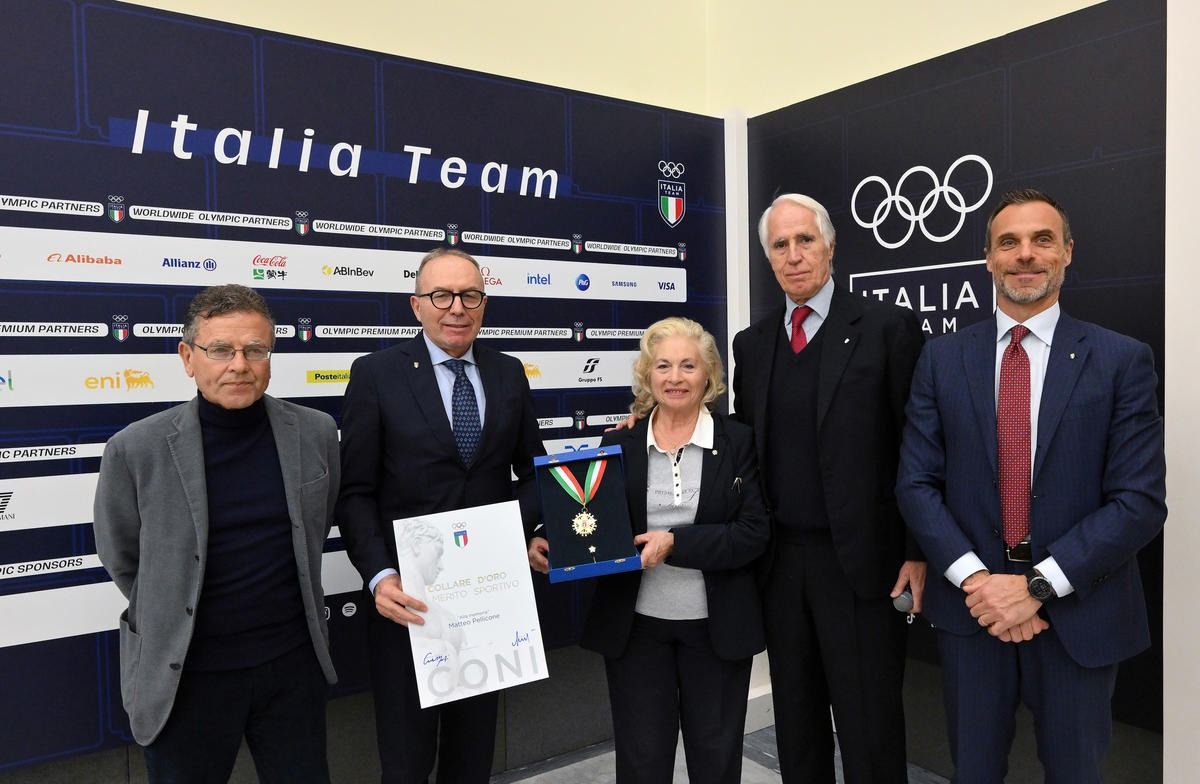 Matteo Pellicone insignito del Collare d'Oro alla Memoria, Gianni Morsiani premiato con la Stella d'Oro al Merito Sportivo